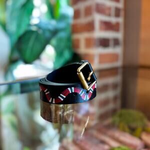 GUCCI Black Leather Kingsnake MENS Belt Sz 120/48 ( US 44)